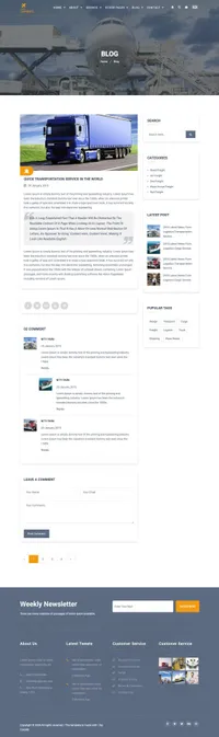 carries mini website template desktop screenshot