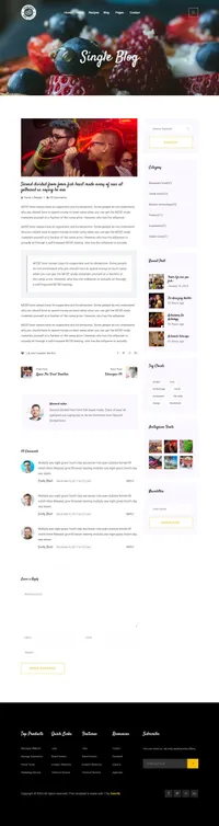 tasty-recipes mini website template desktop screenshot