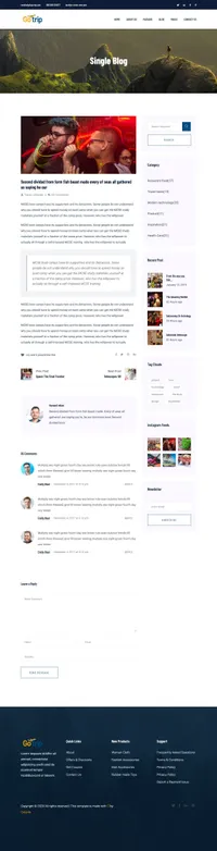 gotrip mini website template desktop screenshot