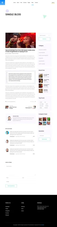 creative-agency-2-2 mini website template desktop screenshot