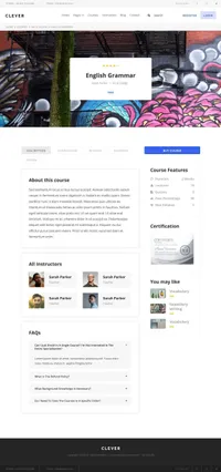 clever mini website template desktop screenshot