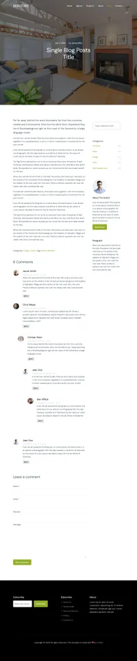 realtors mini website template desktop screenshot