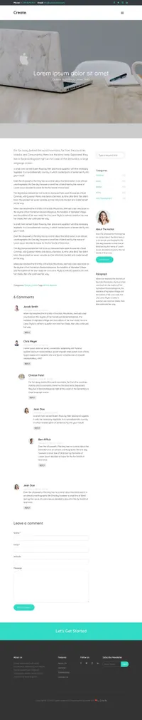 create mini website template desktop screenshot