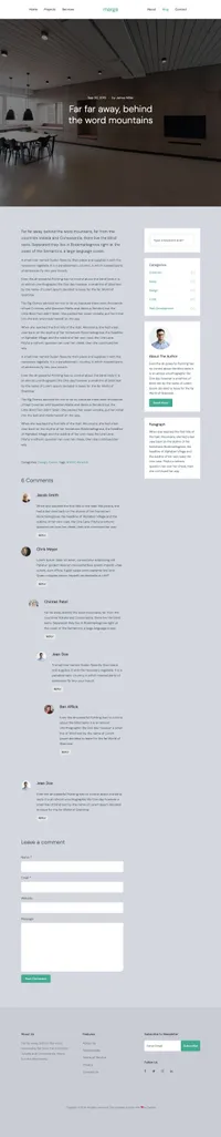 marga mini website template desktop screenshot