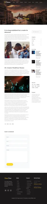 christian mini website template desktop screenshot