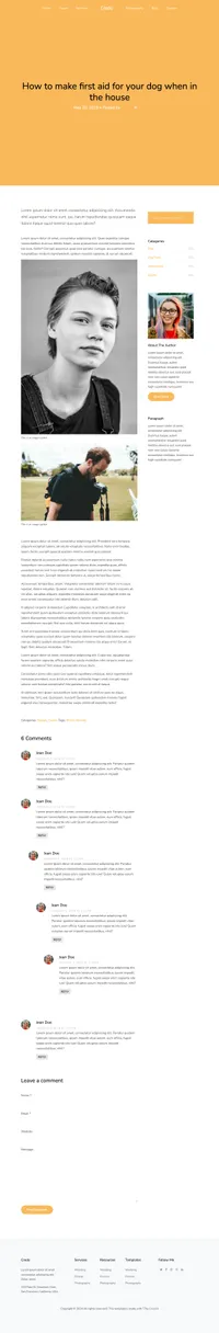 credo mini website template desktop screenshot