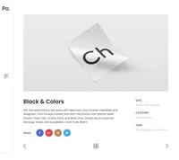 po-portfolio mini website template desktop screenshot