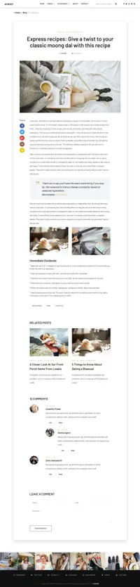 nikki mini website template desktop screenshot