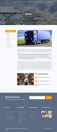 carries mini website template desktop screenshot