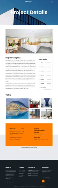 heaven mini website template desktop screenshot