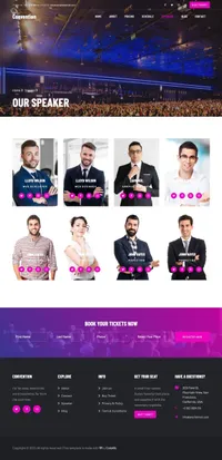 convention mini website template desktop screenshot