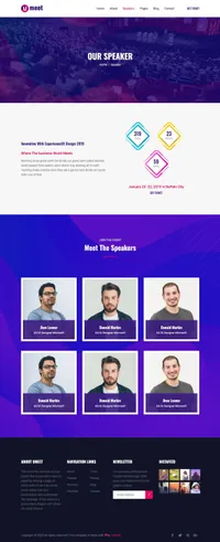 umeet mini website template desktop screenshot