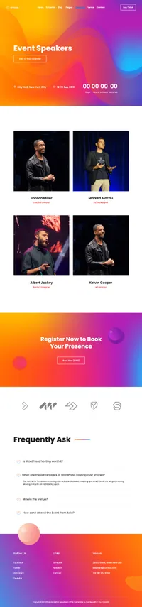 wemeet mini website template desktop screenshot
