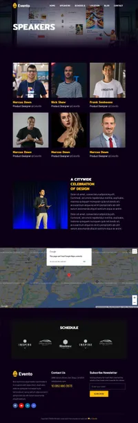 eventotemplate mini website template desktop screenshot