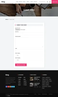 mag mini website template desktop screenshot