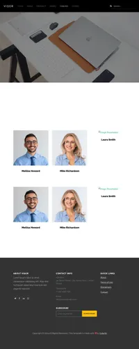 craft mini website template desktop screenshot