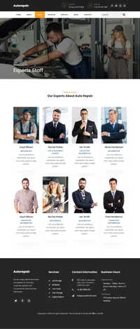 autorepair mini website template desktop screenshot