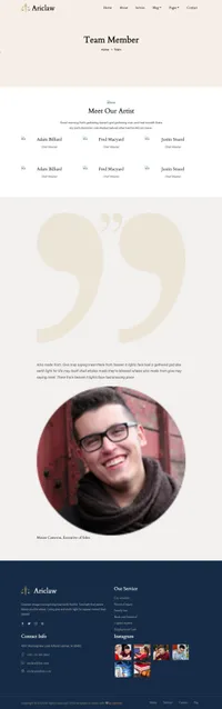 ariclaw mini website template desktop screenshot