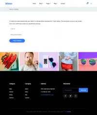 winter mini website template desktop screenshot