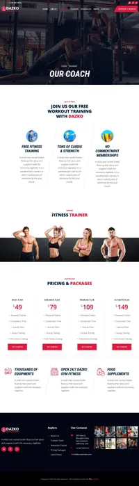 dazko mini website template desktop screenshot