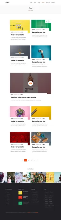 stuff mini website template desktop screenshot
