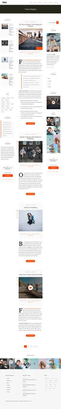 article mini website template desktop screenshot