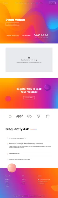 wemeet mini website template desktop screenshot