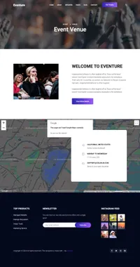 eventure mini website template desktop screenshot