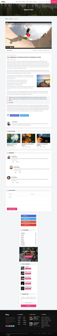 mag mini website template desktop screenshot
