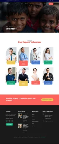 unicare mini website template desktop screenshot