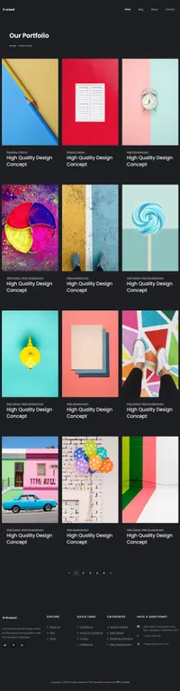 oraxol mini website template desktop screenshot