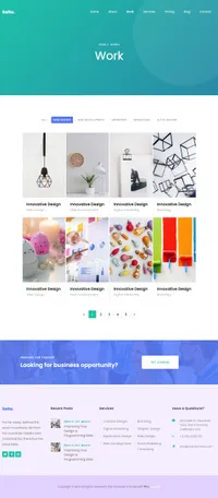 saita mini website template desktop screenshot