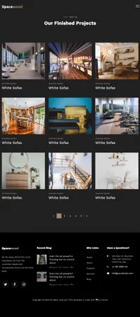 spacewood mini website template desktop screenshot
