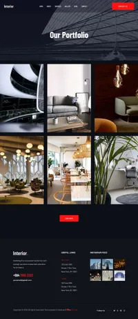 theinterior mini website template desktop screenshot