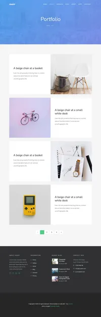 unapp mini website template desktop screenshot