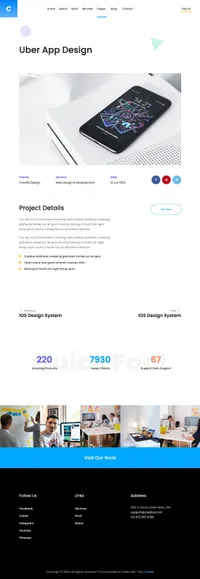 creative-agency-2-2 mini website template desktop screenshot