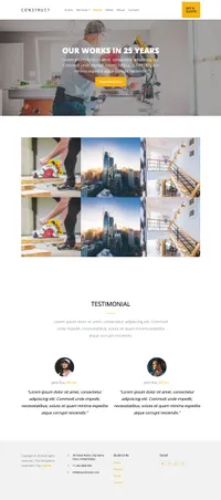 construct mini website template desktop screenshot